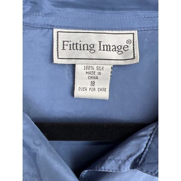 Fitting Image 100% Silk Men’s Button Down Size 18/XL - Picture 2 of 5